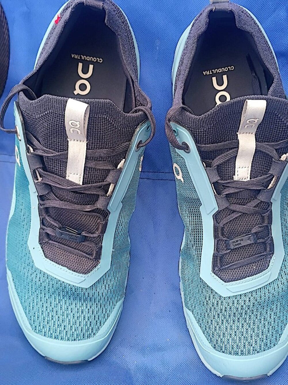 On Cloudultra 2 Trail Running Shoes Teal Blue Navy Men's Size 11.5 Excellent - Picture 3 of 6